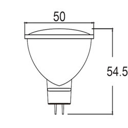 Bec LED 5W(50W) Braytron, MR16, 430 lm, lumina rece (6500 K), clasa energetica G [2]- savelectro.ro