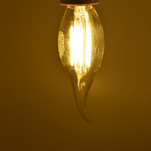 Bec led flacara Vintage filament 4W (35W), E14, C35T, 400lm, lumina calda (2700K), clar, Optonica