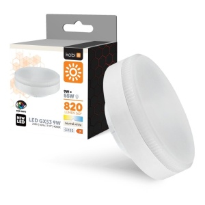 Becuri cu LED, Bec LED GX53, 9W, lumina neutra (4000 K), 820lm, Kobi - savelectro.ro