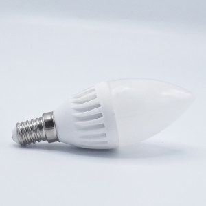 Bec led lumanare 9W (90W), E14, 900 lm, lumina rece (6000K), A+, opal, Kobi