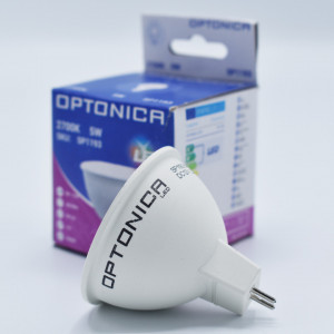 Bec led MR16 5W (21W), 320 lm, 110 grade, lumina calda (2700K), opal, Optonica