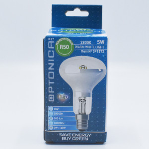 Bec led R50 filament, 5W (40W), E14, 600 lm, lumina calda (2800 K), Optonica