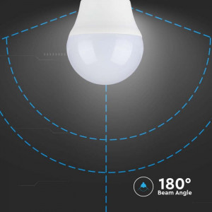 Bec LED sferic 3.7W (30W), E27, G45, 320 lm, lumina rece(6500K), opal, V-TAC [6]- savelectro.ro