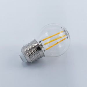 Bec led sferic Vintage filament 4W (27W), E27, G45, 400lm, lumina calda (2700K), clar, Optonica
