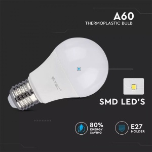 Bec LED V-TAC, E27, 11W(75W), 1055 lm, lumina calda (3000K), clasa energetica F [2]- savelectro.ro
