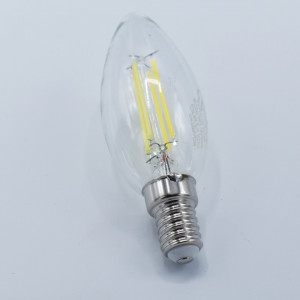 Bec led Vintage lumanare filament 6W (49W), E14, C37, 730lm, lumina rece (6000K), clar, Optonica