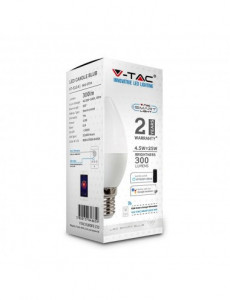 Bec Smart LED 4.5W(25W) V-TAC, E14, 300 lm, multicolor, compatibil Google Home si Alexa, clasa energetica G [2]- savelectro.ro