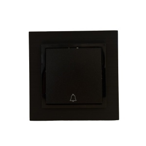 Prize si intrerupatoare Olbia, Buton sonerie, negru, 10A, Olbia Titan - savelectro.ro