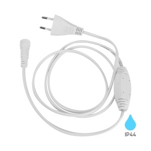 Decoratiuni de Craciun, Cablu alimentare pentru perdele luminoase, 3m, IP44, cablu alb, Braytron - savelectro.ro