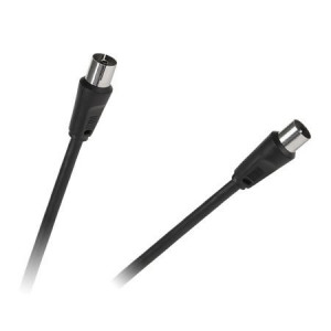 Cablu TV coaxial si accesorii, Cablu RF, lungime 5m, negru - savelectro.ro