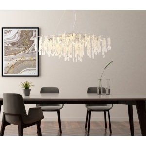 Candelabru Kinga 12xE14, cristale, 120 cm, IP20, argintiu, Globo Lighting [5]- savelectro.ro