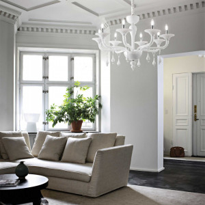 Candelabru Miramare 068190, 8xE14, alb+transparent, IP20, Ideal Lux [2]- savelectro.ro