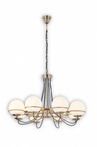 Candelabru Serinity KL108001-S, 8xE14, alba+neagra+aurie, IP20, Klausen [3]- savelectro.ro