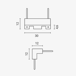 Conector unghiular pentru sina magnetica mini MM30, negru, Optonica [2]- savelectro.ro