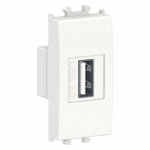 Prize si intrerupatoare, Conector USB, 1 modul, alba Schneider Easy Styl - savelectro.ro