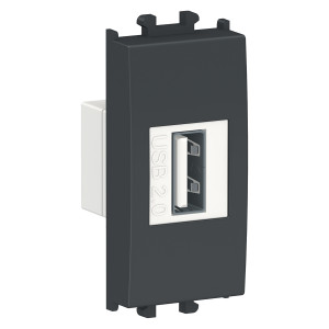 Prize si intrerupatoare, Conector USB, 1 modul, negru Schneider Easy Styl - savelectro.ro