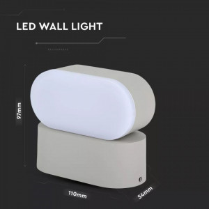 Corp iluminat exterior LED 6W, orientabil, lumina naturala, gri, V-TAC [4]- savelectro.ro
