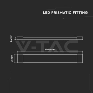 Corp LED liniar 50W, 6000 lm, lumina neutra (4000K), cip CREE, alb, V-TAC [6]- savelectro.ro