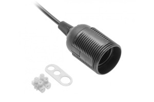 Dulii, Dulie E27 cu fir, AC220-240V, max. 60W, 2x0.75mm2.16cm, negru - savelectro.ro