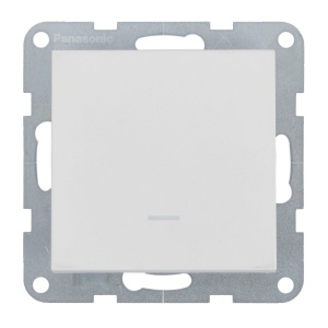 Prize si intrerupatoare, Intrerupator cu led 10A, IP20, Seashell, Panasonic Karre Plus 55 Soft Touch - savelectro.ro