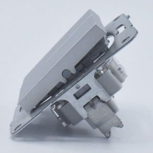 Intrerupator dublu, 10A, IP20, Argintiu, Panasonic Arkedia Slim / Karre Plus