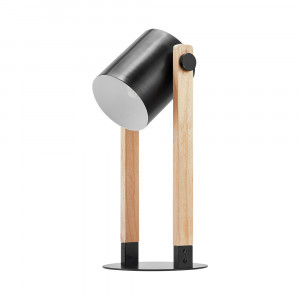 Lampa de birou BR-BV02-00013, cu intrerupator, 1xE27, neagra+naturala, IP20, Braytron [3]- savelectro.ro