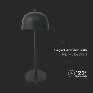 Lampa de birou LED 7985-VT, dimabil, 3W, 200lm, lumina calda, neutra, rece, neagra mata, IP20, V-Tac [6]- savelectro.ro