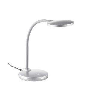 Lampa de birou LED Carmen 4.6W, lumina calda (3000 K), touch on/off, reglabila, IP20, argintie, Globo Lighting