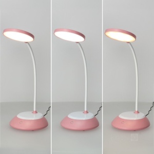 Lampa de birou LED Visua, 5W, temperatura de culoare ajustabila, plastic, roz, Kobi [3]- savelectro.ro