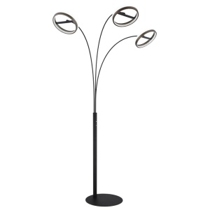 Lampadar LED Della, 48W, 1500 lm, lumina calda/neutra/rece, dimabil, IP20, negru mat+gri, Globo Lighting