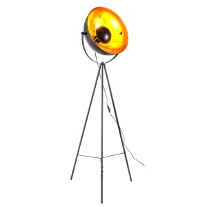 Lampadare, Lampadar Timo 1xE27, Ø56 cm, negru mat+auriu mat Globo Lighting - savelectro.ro