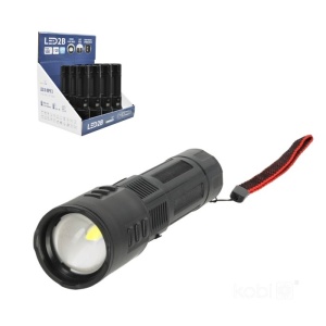 Lanterne LED, Lanterna LED X-MPR 3, lumina rece(6000 K), focalizare, afisaj, acumulator, neagra, Kobi - savelectro.ro