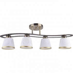 Lustre, Lustra Alba LY-3183, 4xE27, alba+aurie, IP20, Klausen - savelectro.ro
