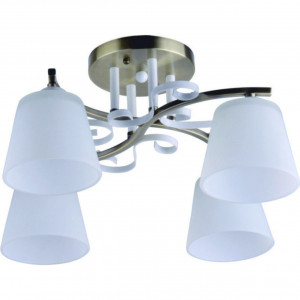 Lustre, Lustra Anita LY-3104, 4xE27, bronz+alba, IP20, Klausen - savelectro.ro