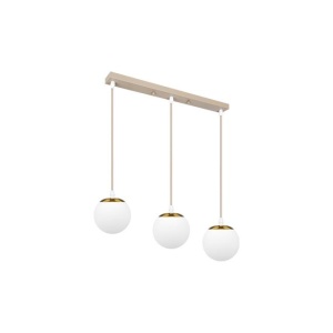 Lustre, Lustra Bali 3xE27, liniara, sticla, IP20, bej+aurie, Masterled - savelectro.ro