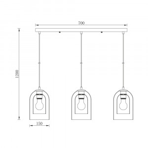 Lustra BR-BV01-00046, 3xE27, aurie+neagra, IP20, Braytron [4]- savelectro.ro