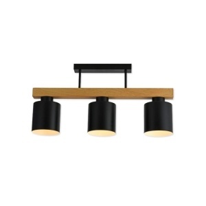 Lustra Elementa, 3xE27, IP20, neagra+imitatie lemn, Klausen [2]- savelectro.ro
