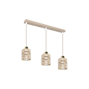 Lustre, Lustra Elen 3xE27, liniara, IP20, bej+auriu, Masterled - savelectro.ro