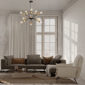 Lustra Jackson T546PL-12B, 12xE27, neagra, IP20, Maytoni [2]- savelectro.ro