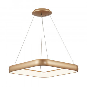 Corpuri de Iluminat Interior, Lustra LED Bella BR-BH17-03986, patrata, 46W, 5200lm, lumina calda+neutra+rece, IP20, aurie, Braytron - savelectro.ro