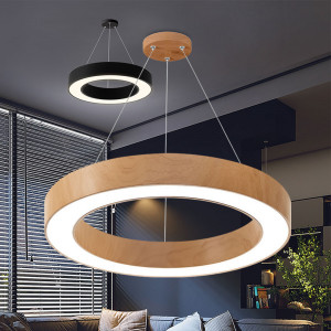 Lustra LED Blade BR-BH16-06287, rotunda, 45W, 4050lm, lumina calda+neutra+rece, IP20, maro, Braytron [2]- savelectro.ro