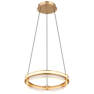 Lustre LED, Lustra LED Blondie 36W, 2000 lm, lumina calda/neutra/rece, cristale, Ø40 cm, telecomanda, dimabila, aurie, Globo Lighting - savelectro.ro