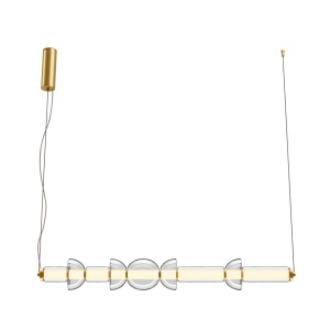 Corpuri de iluminat, Lustra LED Cosmo MOD210PL-L39BS3K, 39W, 4800lm, lumina calda, IP20, aurie+transparenta, Maytoni - savelectro.ro