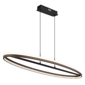 Lustra LED Della 60W, 2650 lm, lumina calda/neutra/rece, 101 cm, IP20, gri inchis, Globo Lighting [10]- savelectro.ro