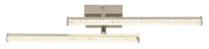 Lustra LED Kirina, 2 brate, 12W, 1000 lm, lumina neutra (4000 K), IP20, nichel mat/cristale, Globo Lighting [3]- savelectro.ro