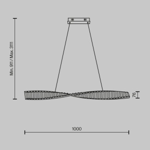 Lustra LED Krone P097PL-L28BS3K, 27W, 1900lm, lumina calda, IP20, aurie+transparenta, Maytoni [5]- savelectro.ro
