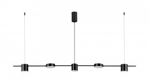 Lustra LED Passage KL142019, 30W, 2500lm, lumina calda, IP20, neagra, Klausen