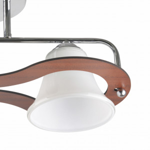 Lustra Mina LY-3361, 2xE27, alba+argintie+maro, IP20, Klausen [3]- savelectro.ro