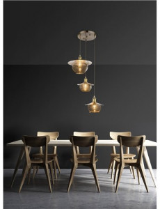 Lustra Nevis 69030-3H, 3xE27, bronz+transparenta, IP20, Globo [2]- savelectro.ro