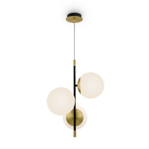 Lustre, Lustra Nostalgia MOD048PL-03G, 3xE14, alba+aurie, IP20, Maytoni - savelectro.ro
